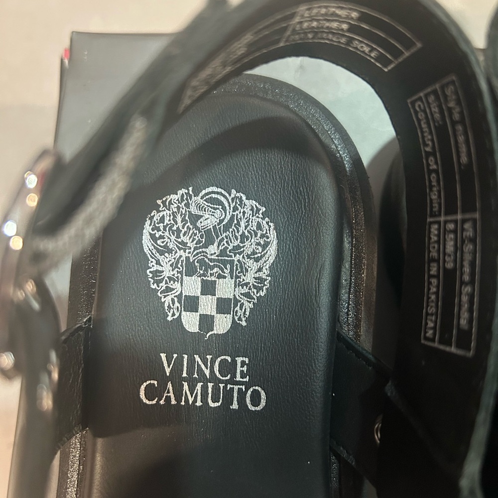 Vince Black Chunky Sandals with Metallic Details - Picture 5 of 7